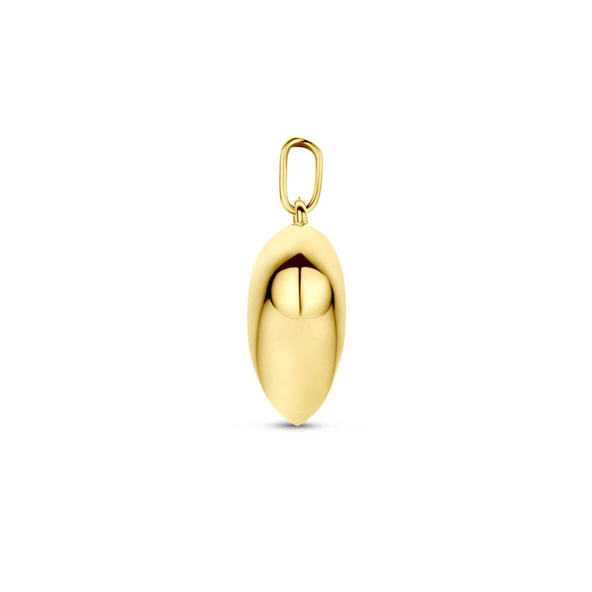 14k Żółte Złoto Wisiorek z Sercem – 19.5mm Wysoki