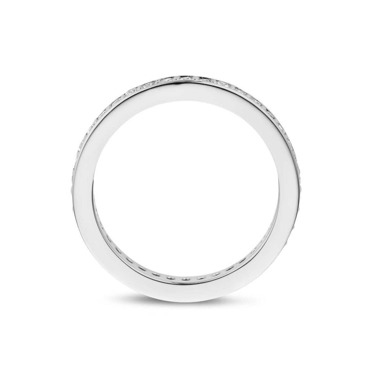 Rodowany pierścionek ze srebra 925 z cyrkonią 2.5 mm