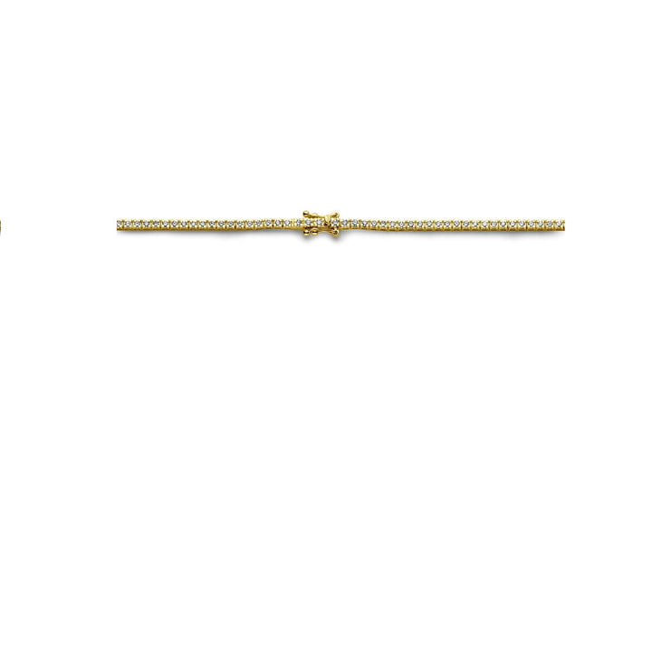 14k geelgouden tenniscollier met lab grown diamanten – 3.00ct