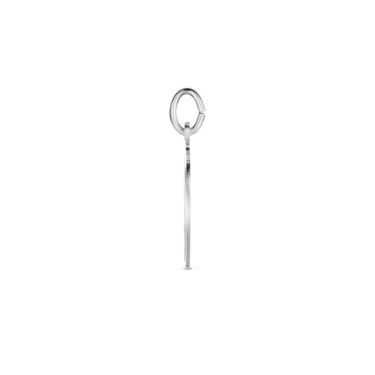Srebrny owalny wisiorek do grawerowania – rodowany 925 srebro, matowy/diamentowany, 24 x 12 mm
