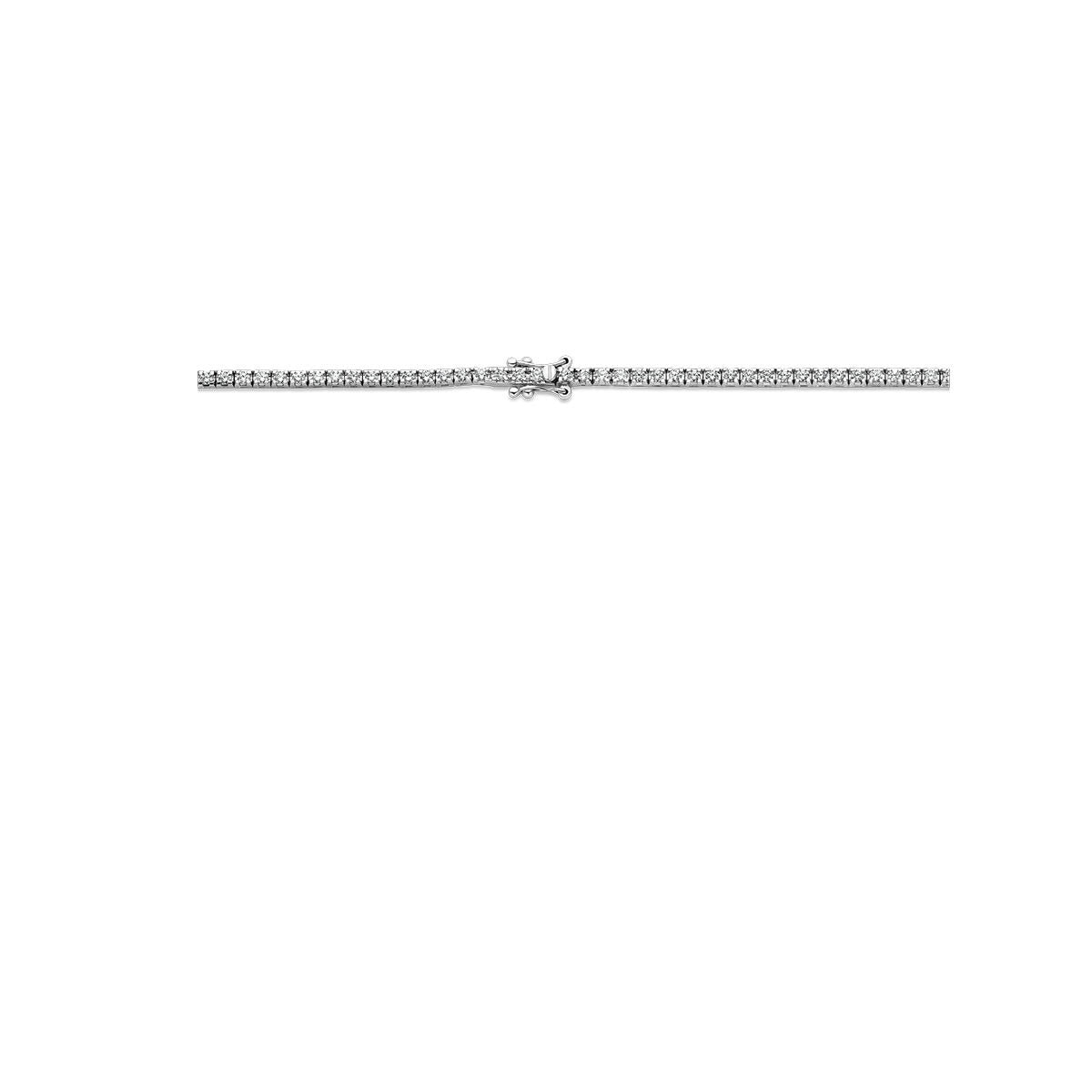 14k białozłote naszyjnik tenisowy z 3.00 ct diamentami hodowanymi w laboratorium – szlif brylantowy
