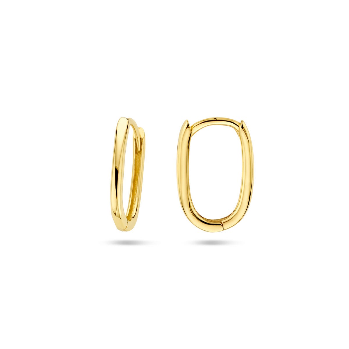 9k Żółte złoto klapoorringi paperclip – Minimalistyczny design z nowoczesnym akcentem