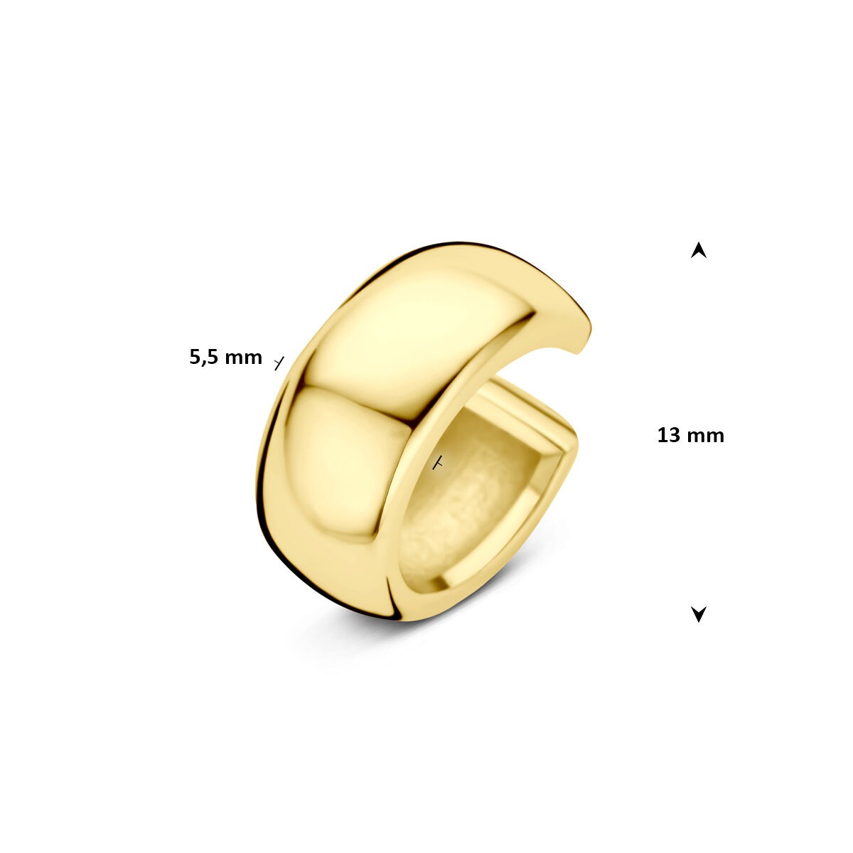 Pozłacany 925 srebrny ear cuff