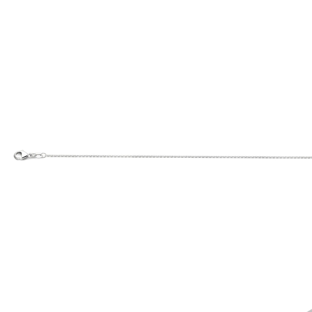 18k białe złoto damski naszyjnik – łańcuszek kotwiczny 45 cm
