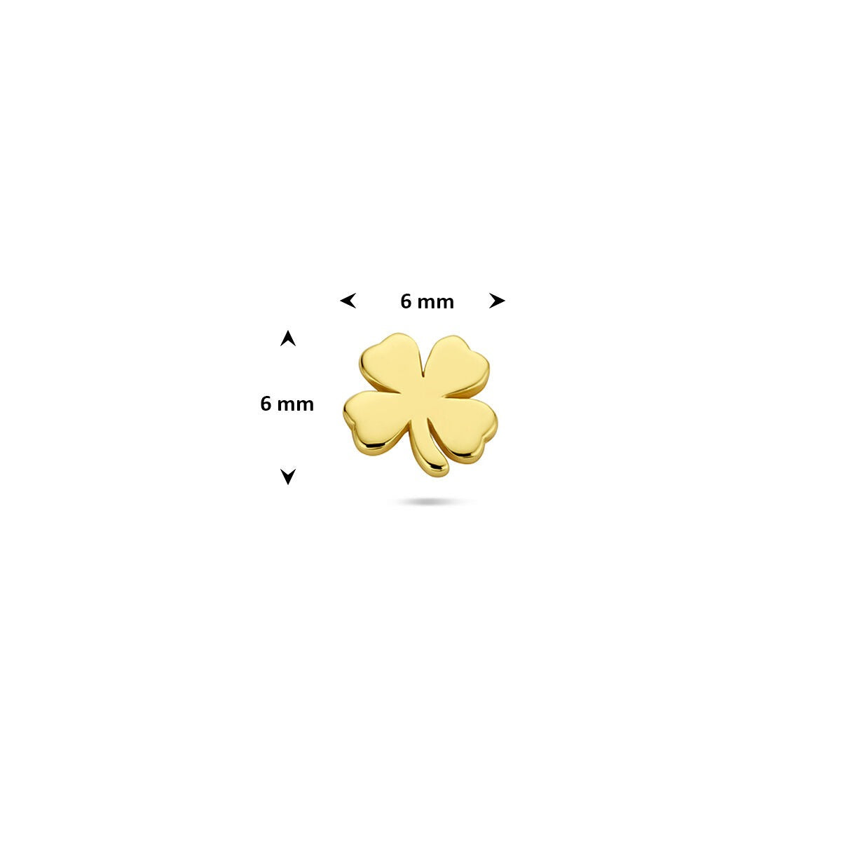 Pozłacany srebrny piercing płaski klawisz – 925 srebro
