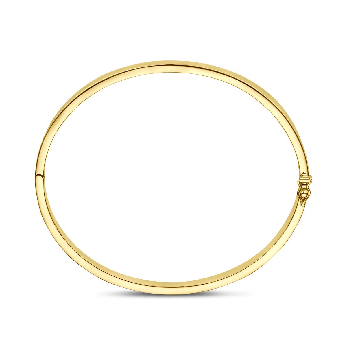 9k Żółte złoto bransoletka bangle z srebrnym rdzeniem