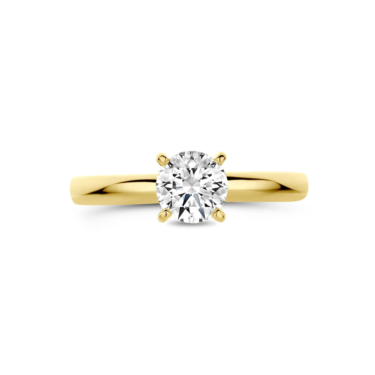14k żółte złoto pierścionek z diamentem lab grown 0.75ct