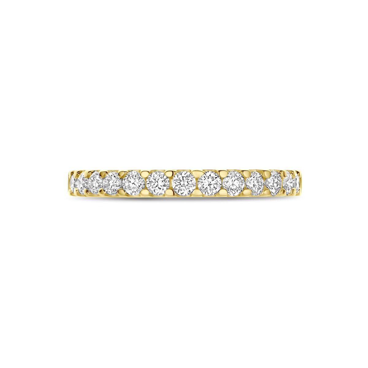 14k Żółte złoto pierścionek z 0.50ct diamentem hodowanym w laboratorium