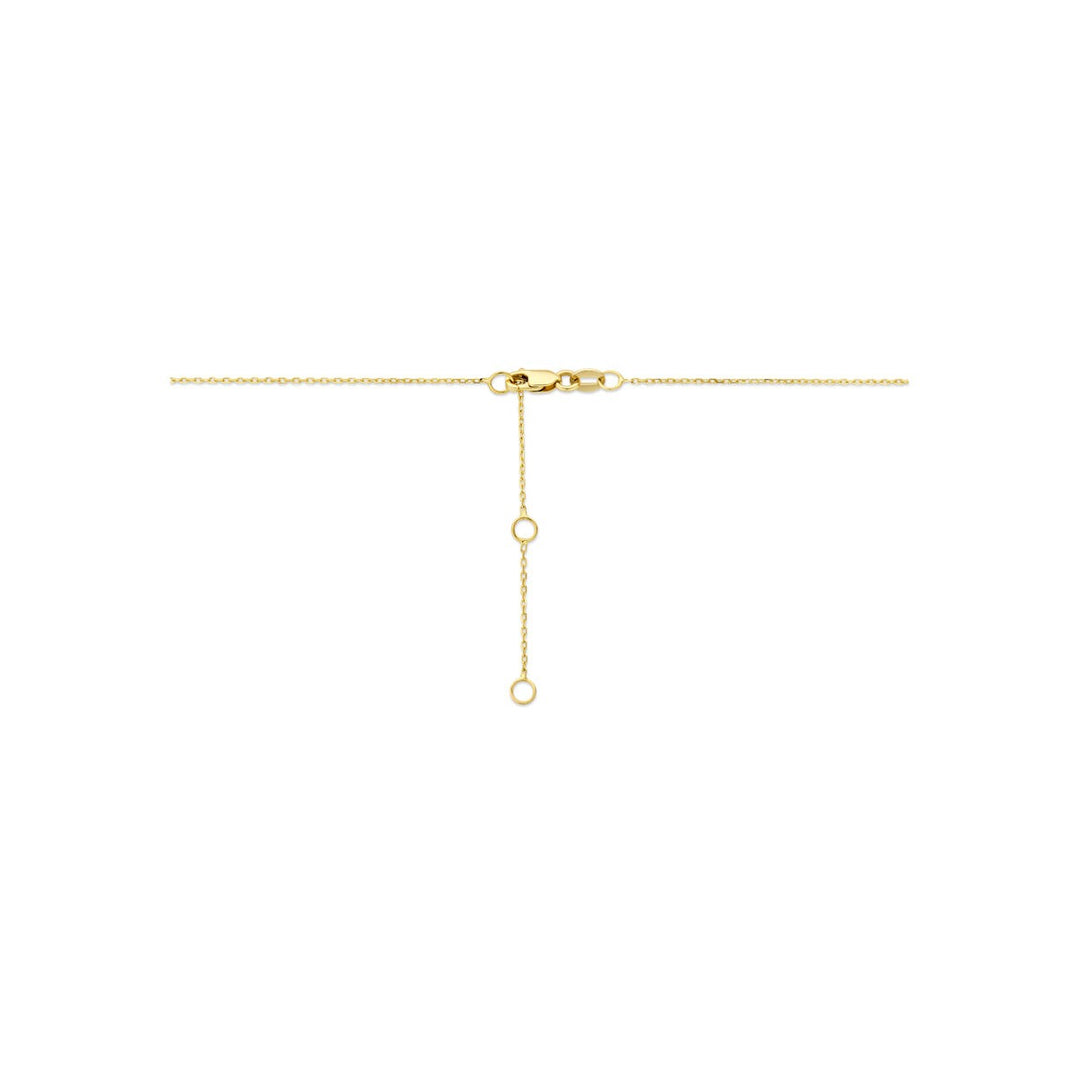 14k Geelgouden ketting met hartvormige lab grown diamant 0.50ct