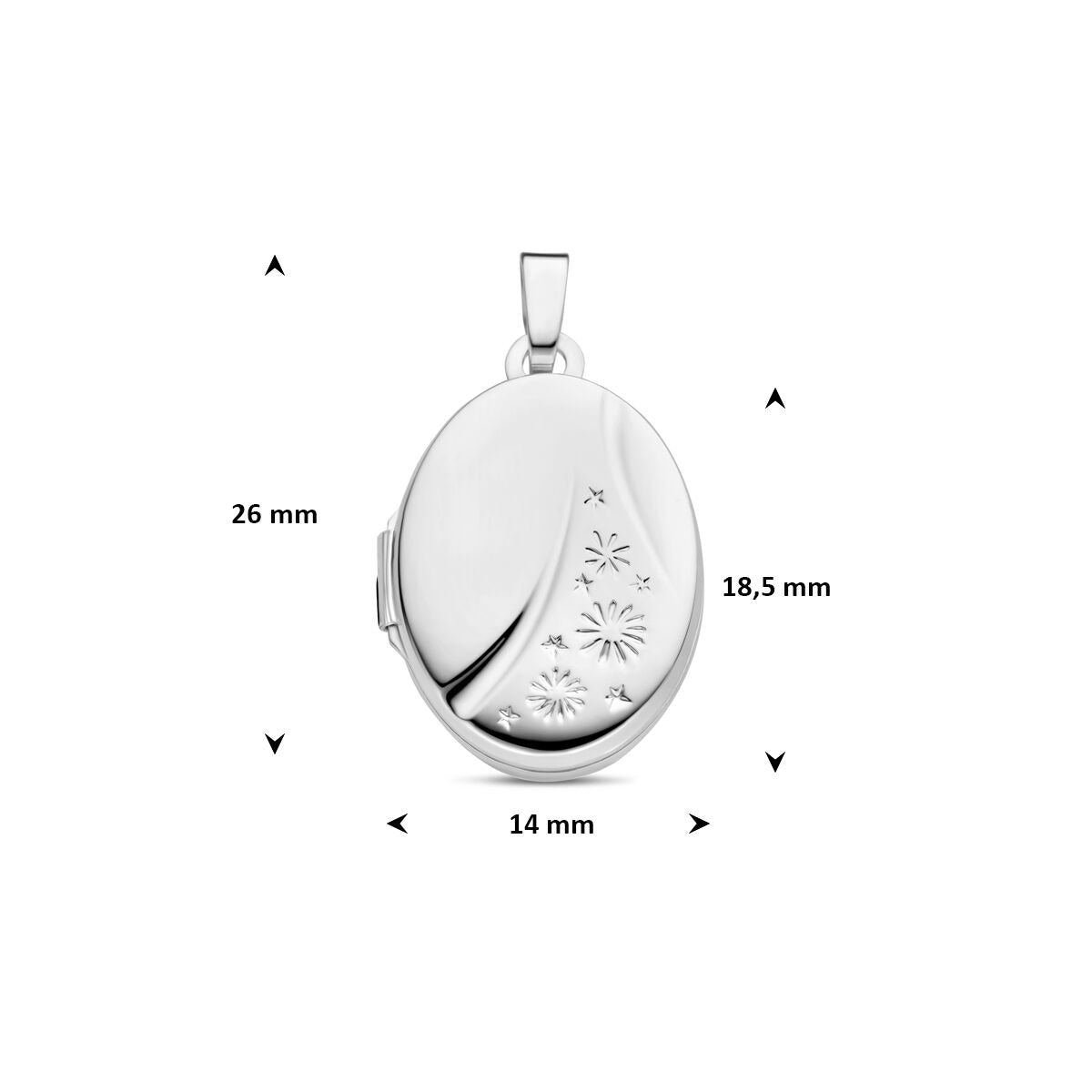 Srebrny medalion – owalny rodowany 925 srebro