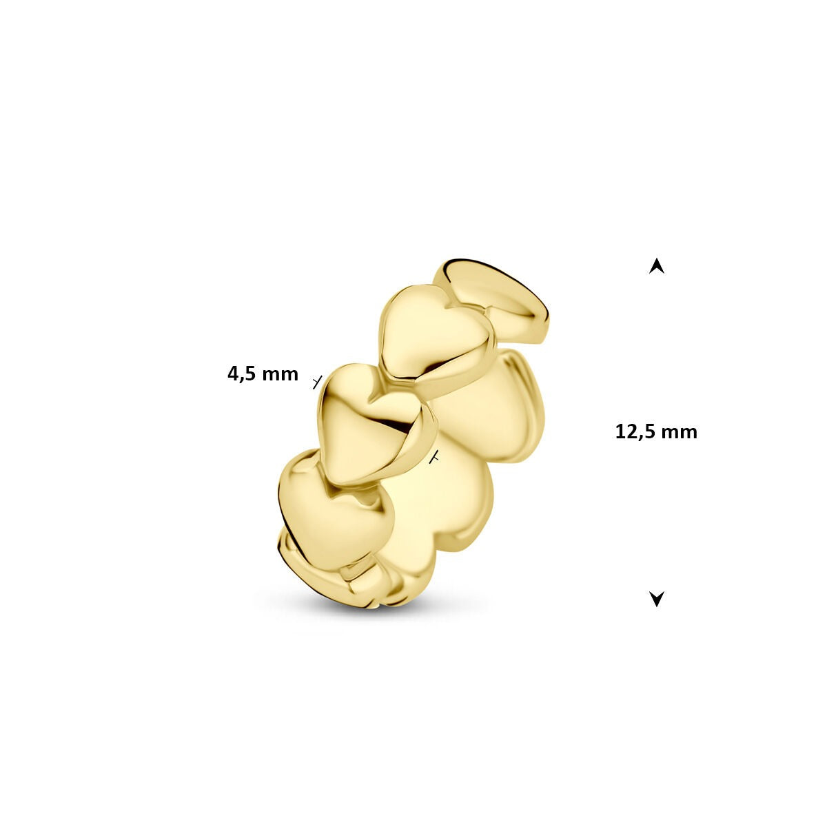 Pozłacany 925 srebrny ear cuff
