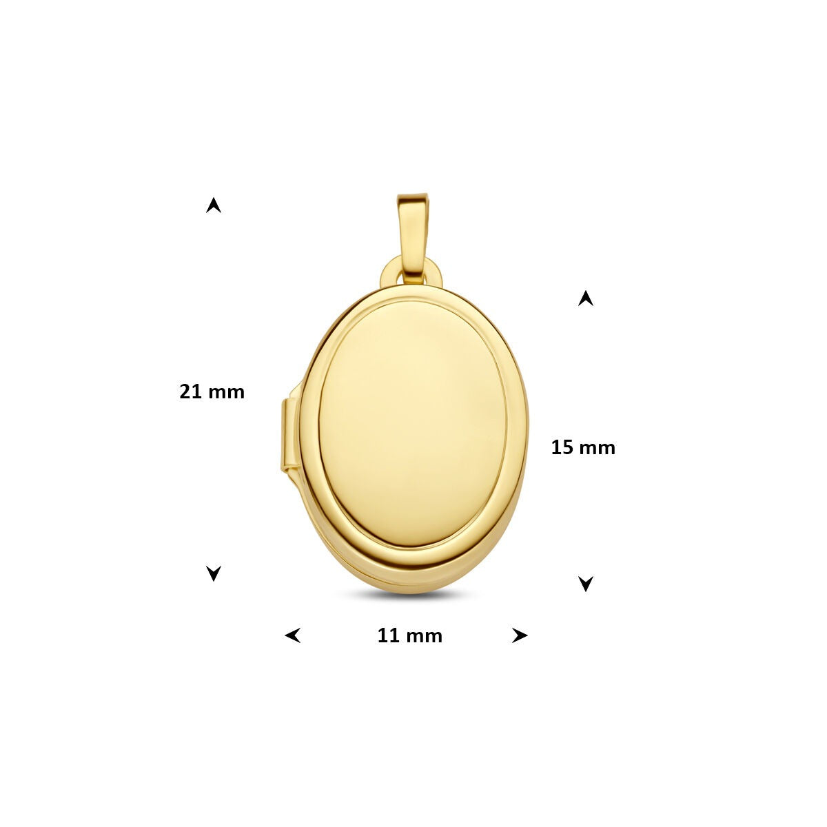 14k żółte złoto medalion – owalny medalion na dwa zdjęcia