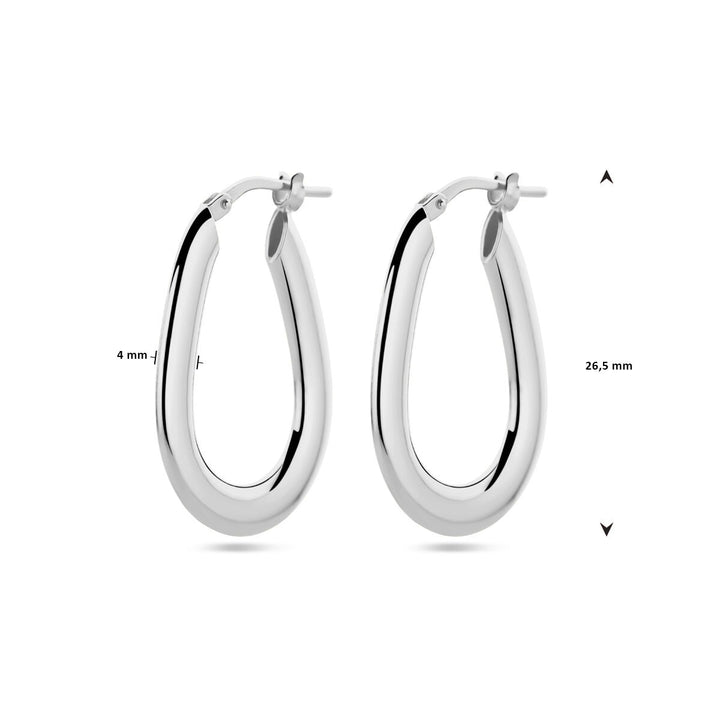 Gerhodineerd zilveren oorringen 26.5 mm