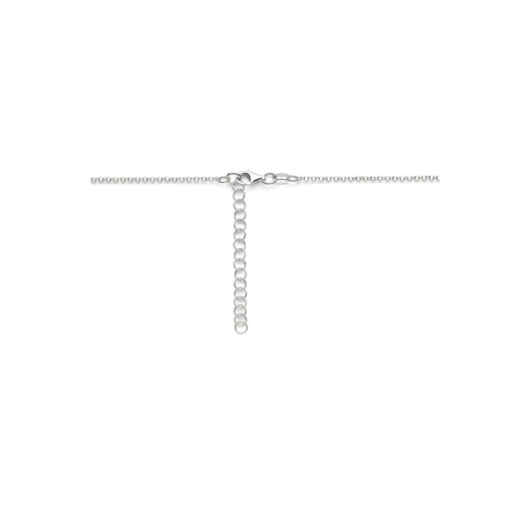 Zilveren dames ketting met druppel hanger – gerhodineerd collier 40-45 cm