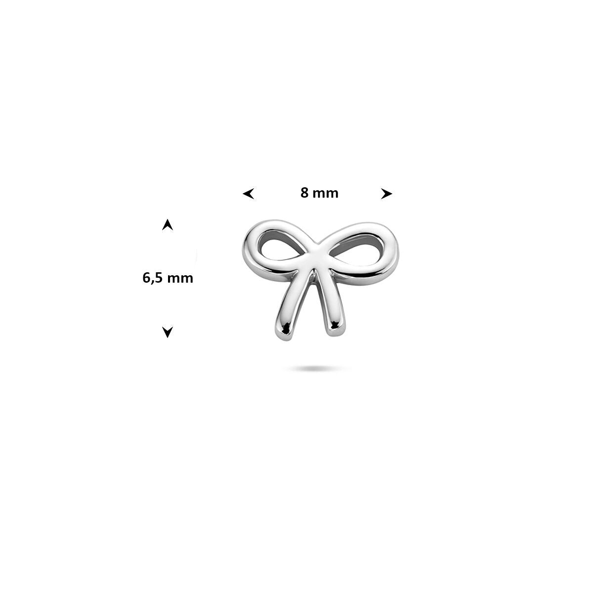 Srebrny piercing w kształcie kokardki – rodowany 925