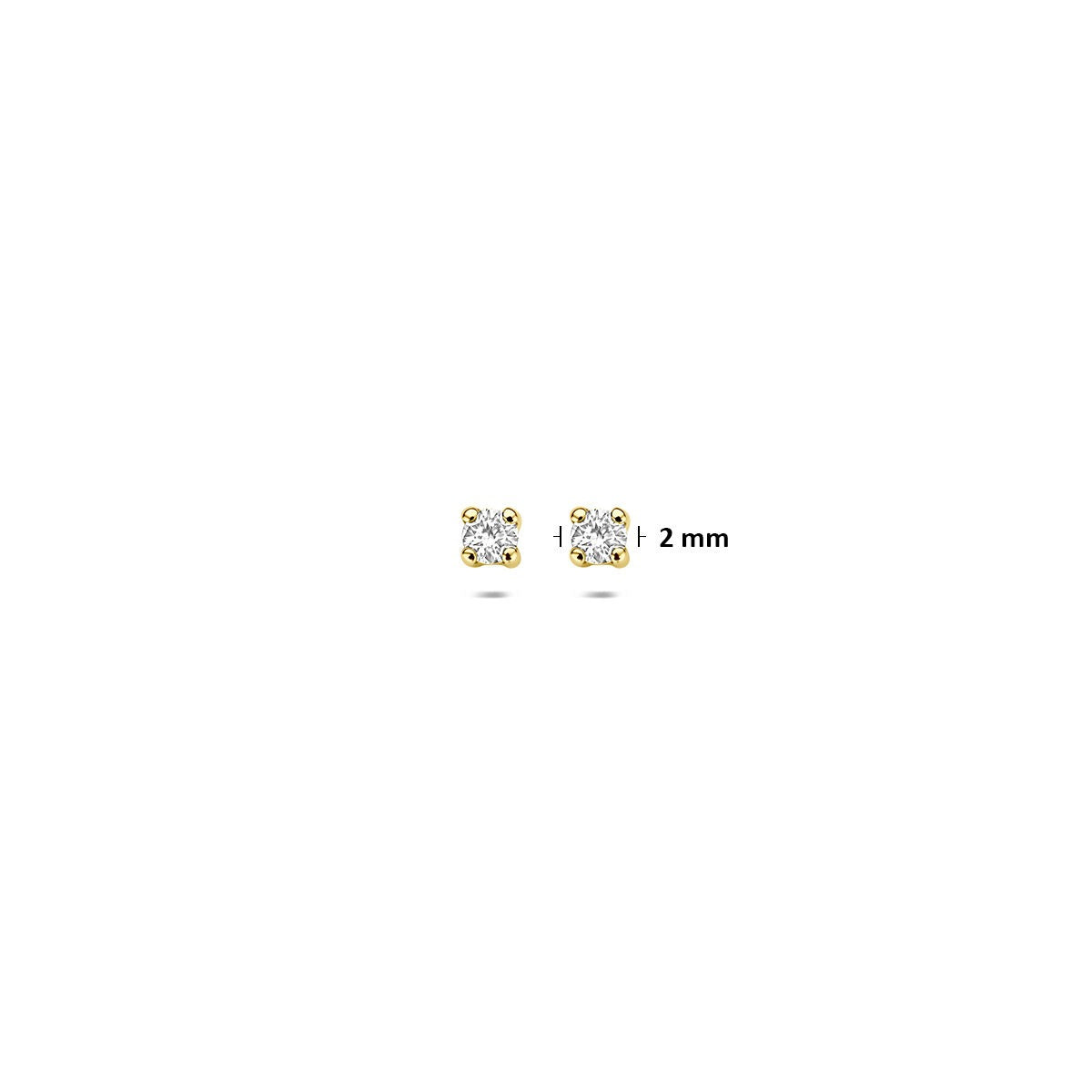 14k geelgouden oorknopjes met lab grown diamant