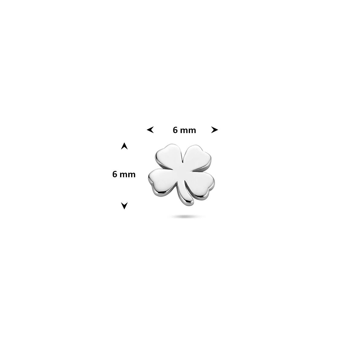 Srebrny piercing płaski klawisza – rodowany 925