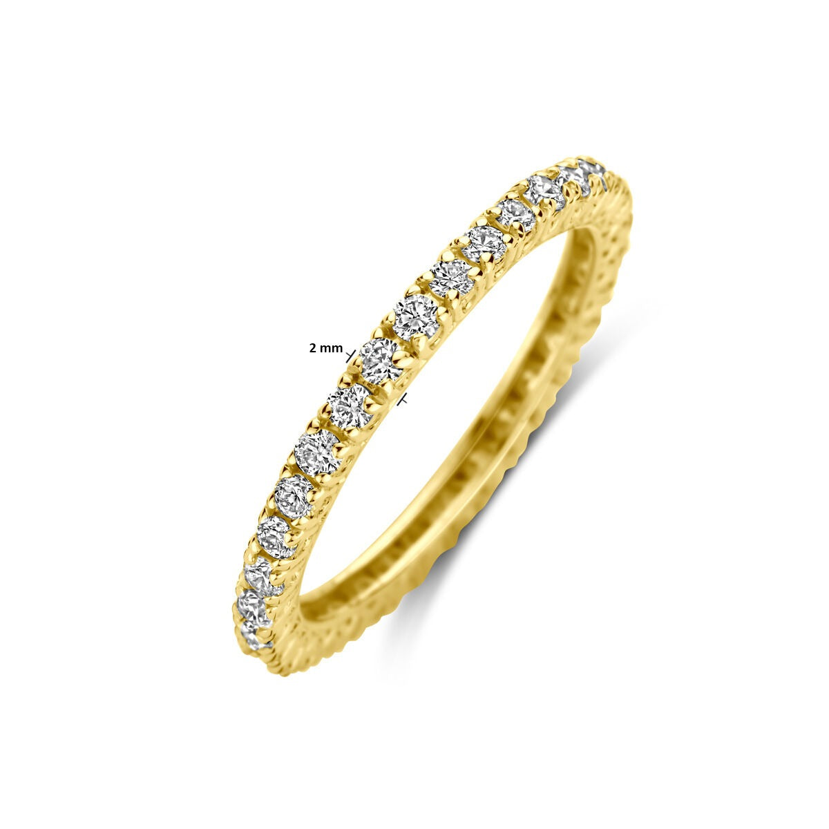 14k Żółte Złoto Pierścionek Alliance z Diamentem – 0.70 ct