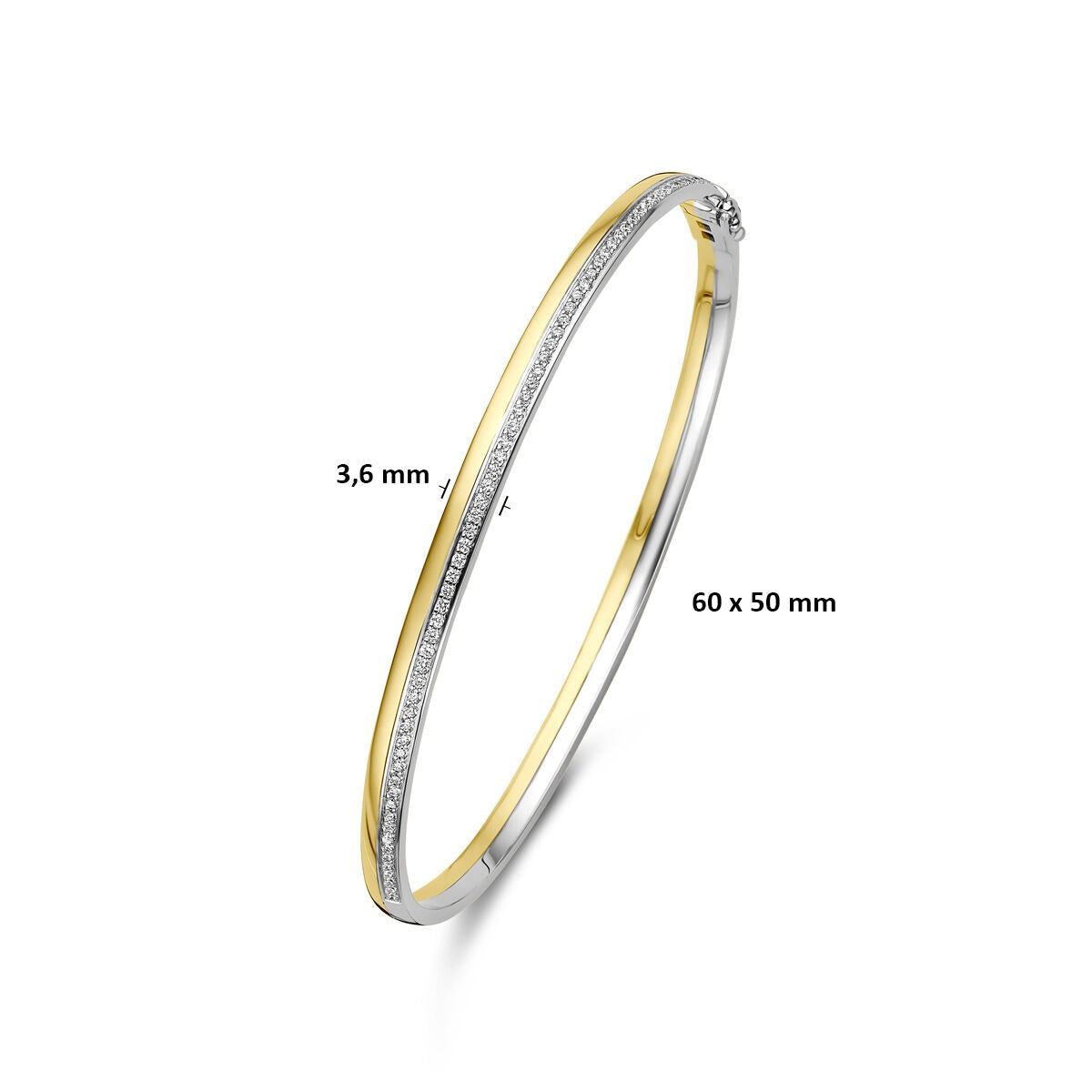 14k bicolor złota bransoletka z diamentem