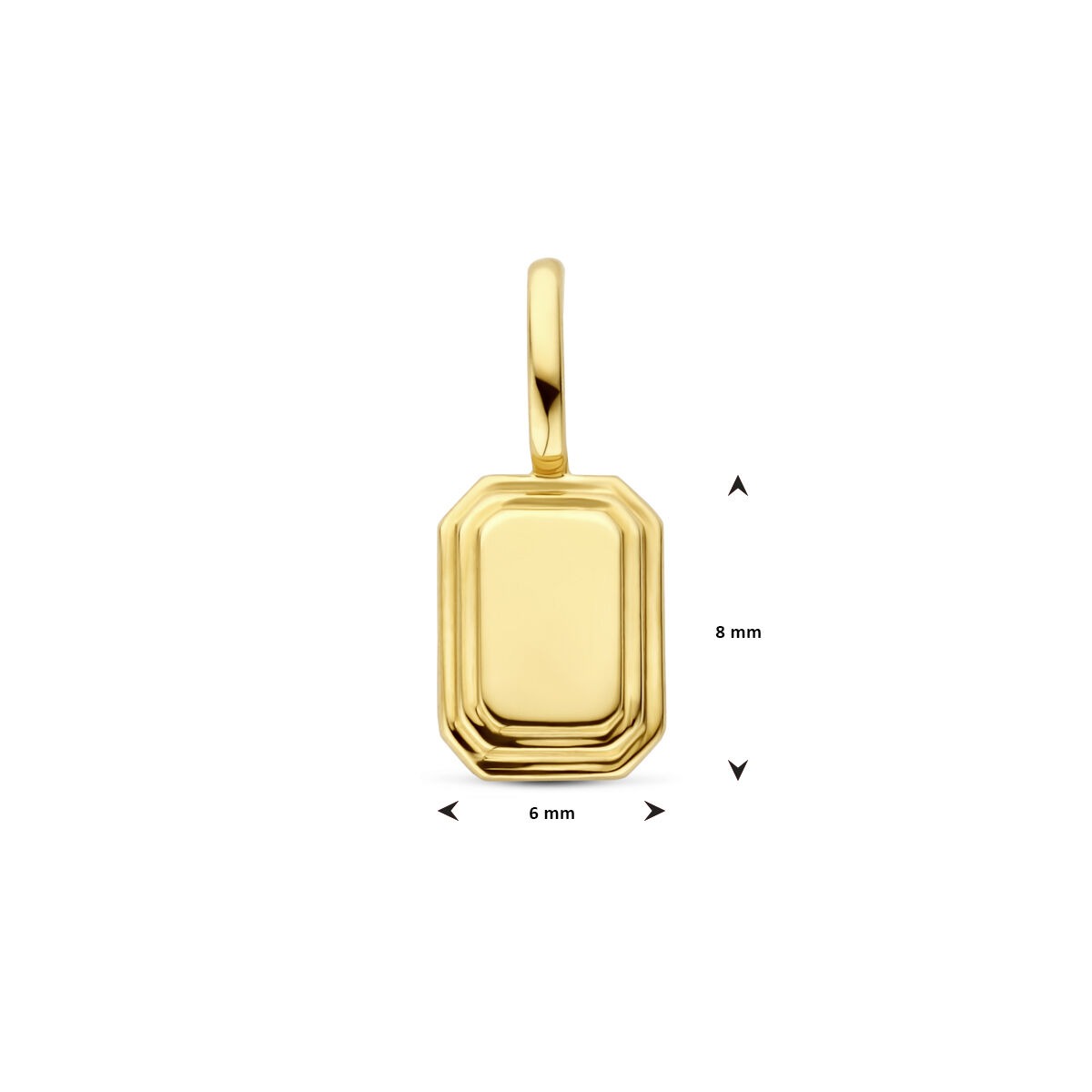 14k żółte złoto wisiorek grawerowany – elegancki i osobisty w miniaturowym rozmiarze