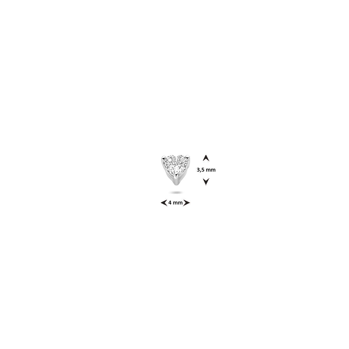 925 Rodowany Srebrny Piercing Flat Back z Cyrkonią
