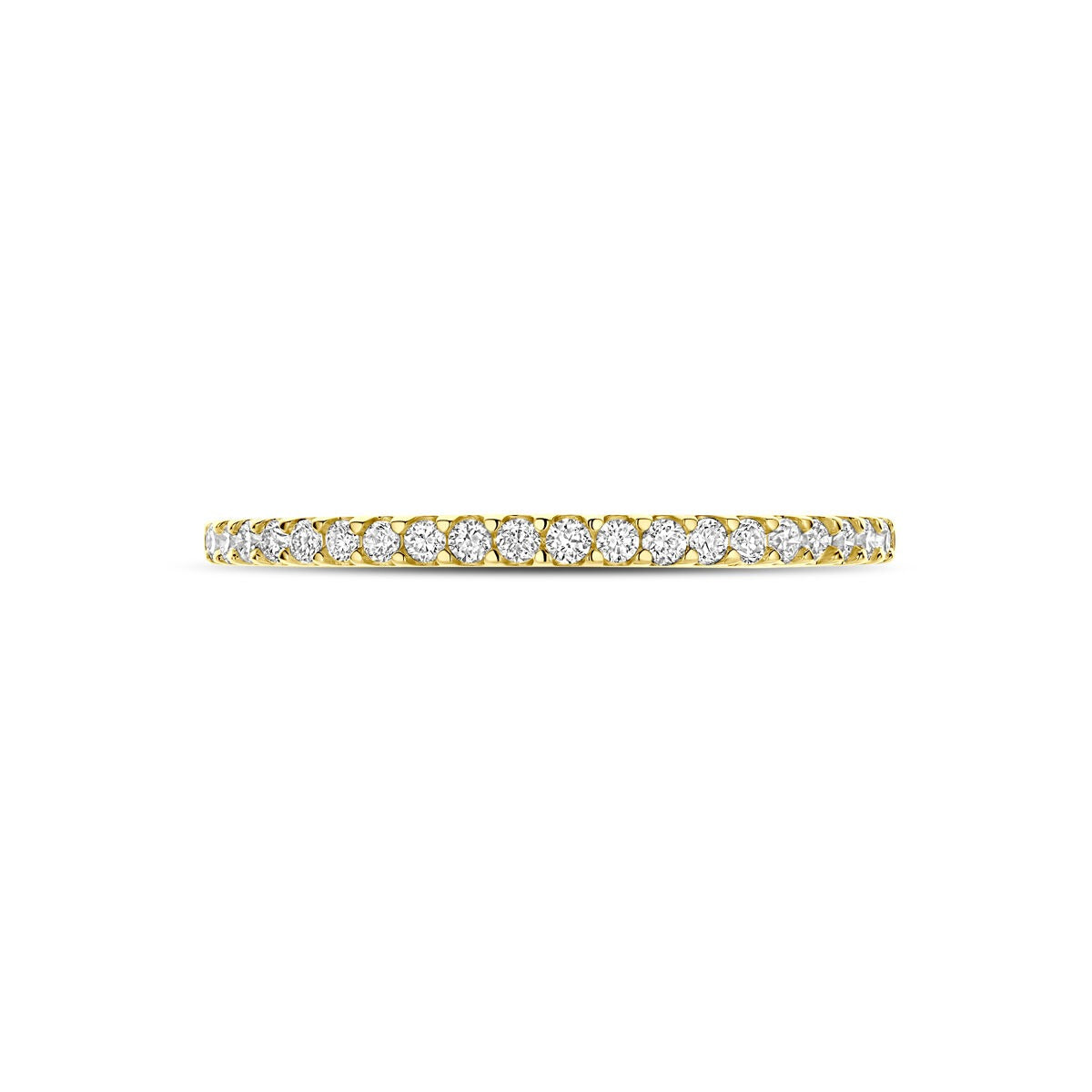 14k Żółte złoto pierścionek z 0.15ct diamentem hodowanym w laboratorium