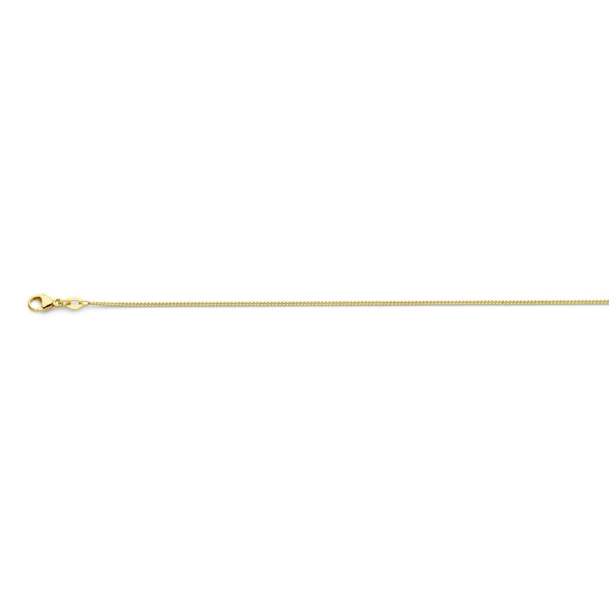 18k złota damski naszyjnik – gourmette naszyjnik 45 cm