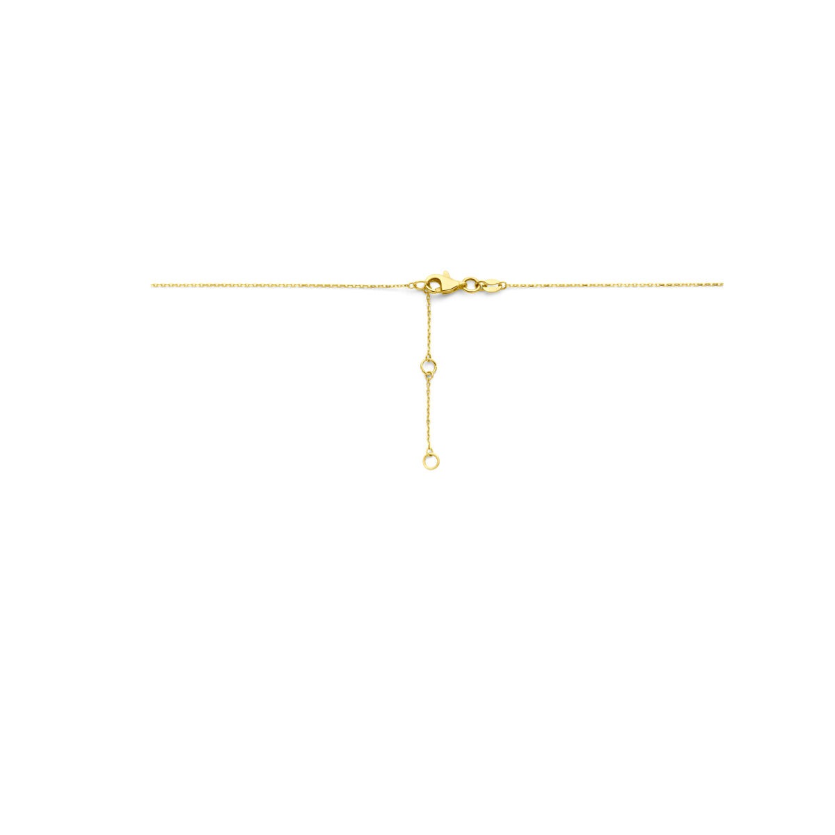 14k złota damski naszyjnik z dwoma sercami – 45 cm