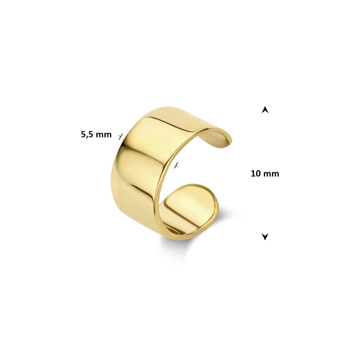 14k Żółte Złoto Ear Cuff