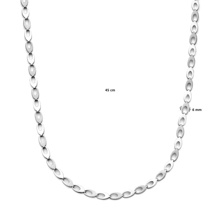 Zilveren fantasie collier – gerhodineerd 925 zilver