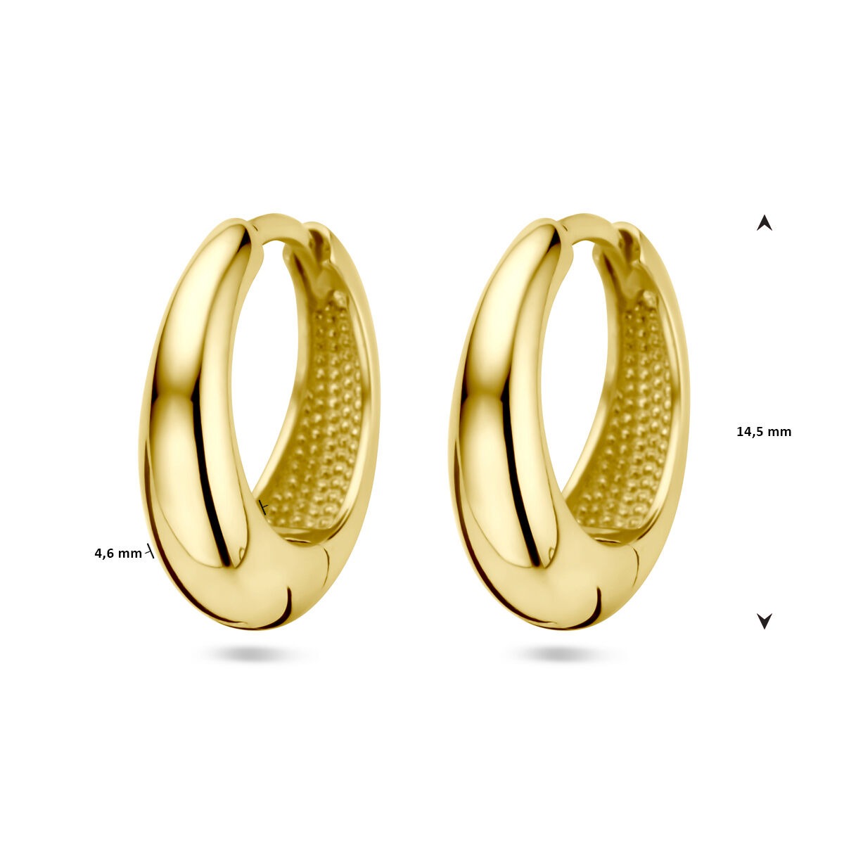 14k złote damskie kolczyki koła – 14.5 mm