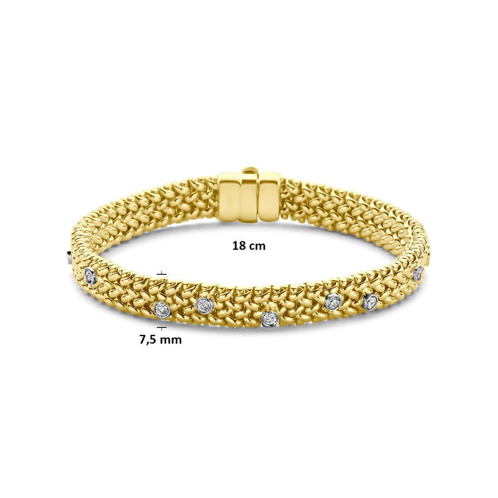14k Bicolor gouden armband met diamant