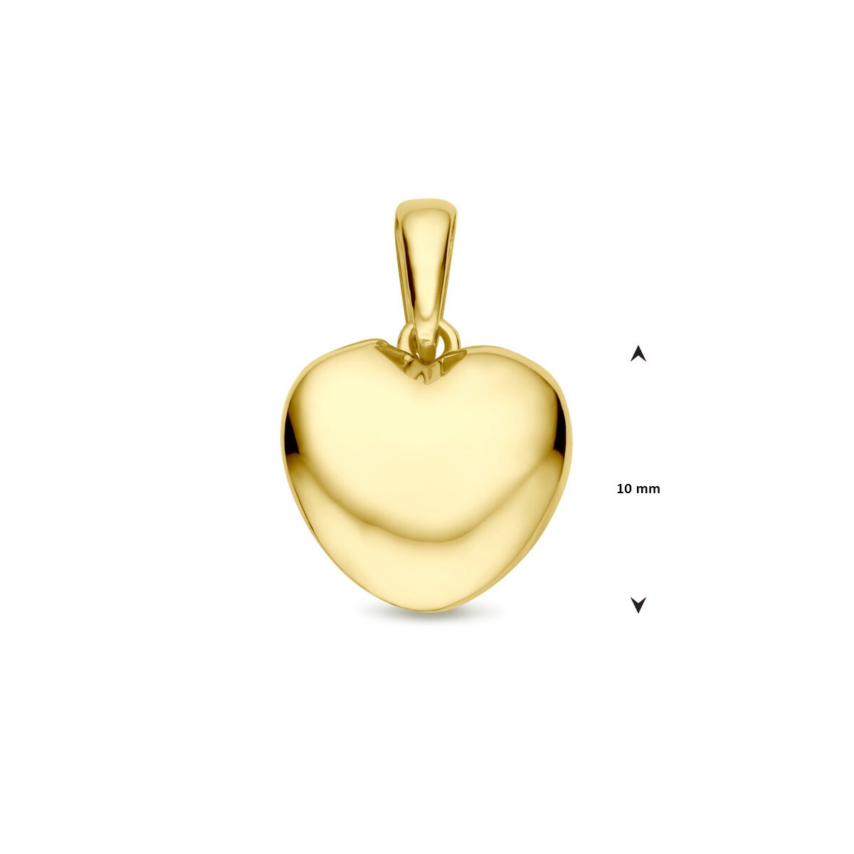 14k żółte złoto wisiorek w kształcie serca – symbol miłości i elegancji