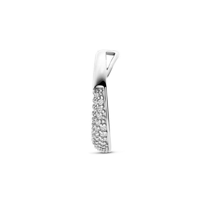 Zilveren hanger met zirkonia pave – gerhodineerd 925 zilver
