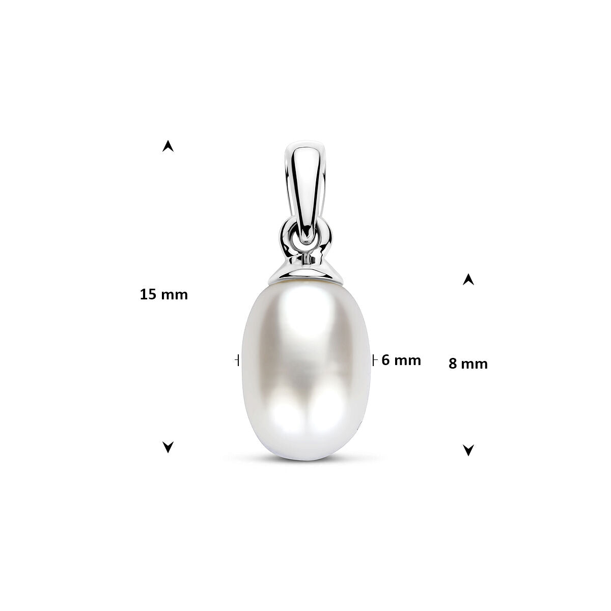 14k wisiorek z perłą słodkowodną – owalny