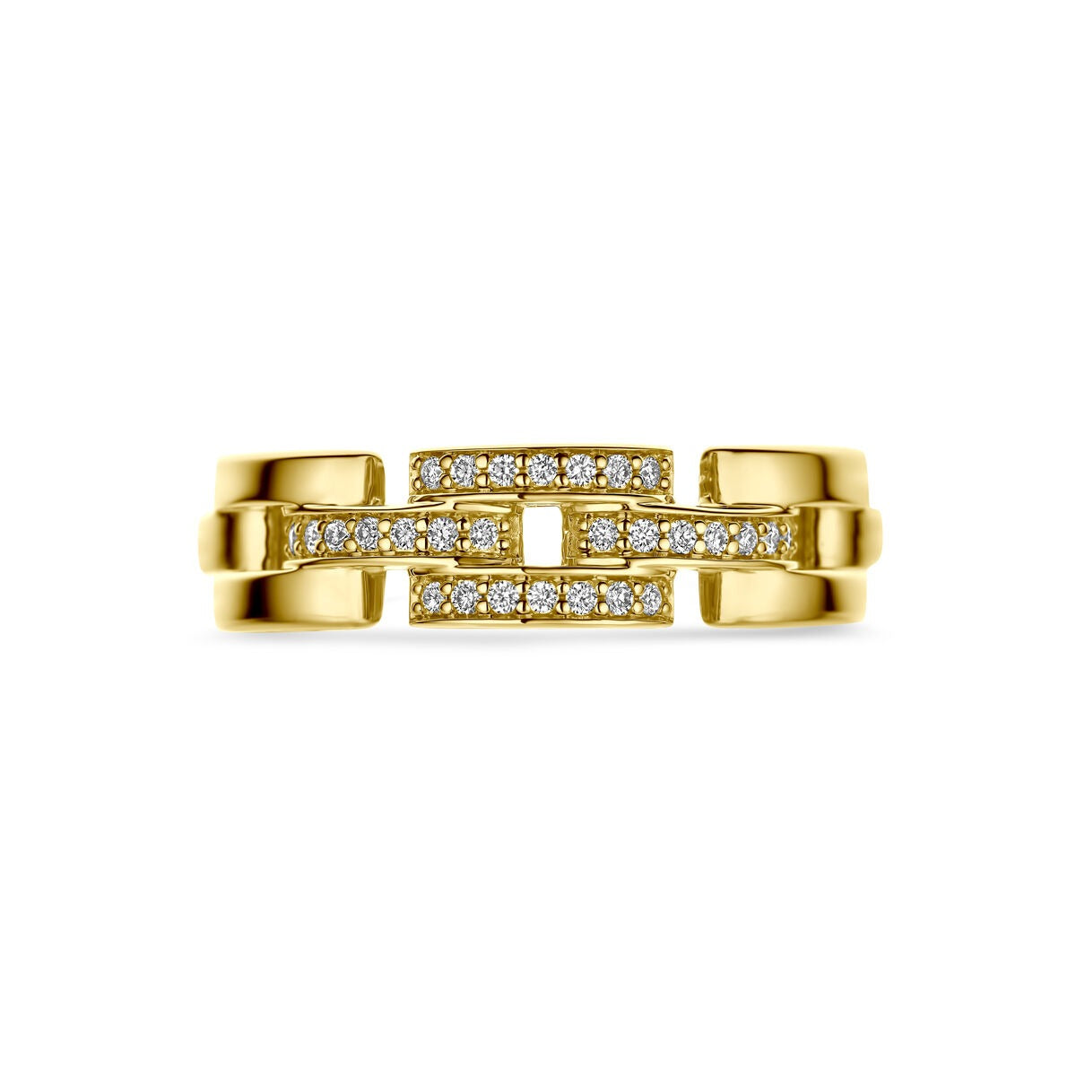 pierścionek ze złota żółtego 14k z diamentem