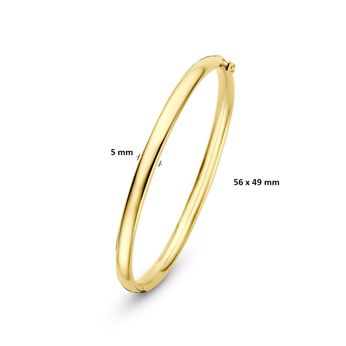 5 mm Damska Bransoletka Silgold z Żółtego Złota 14k
