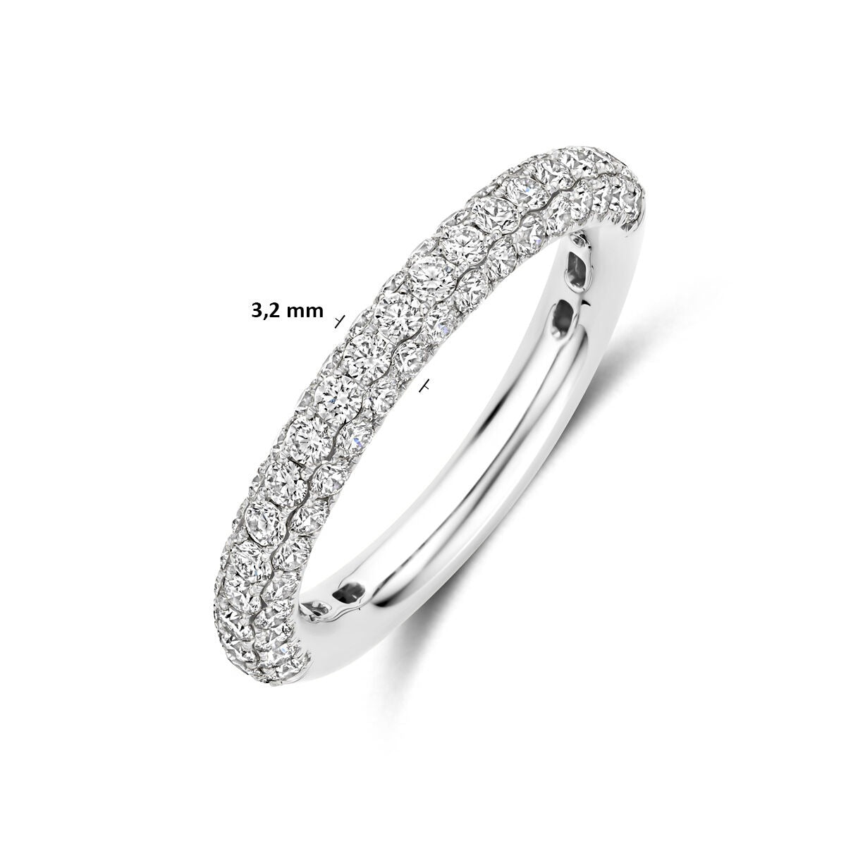 pierścionek z białego złota z diamentem 1.24ct