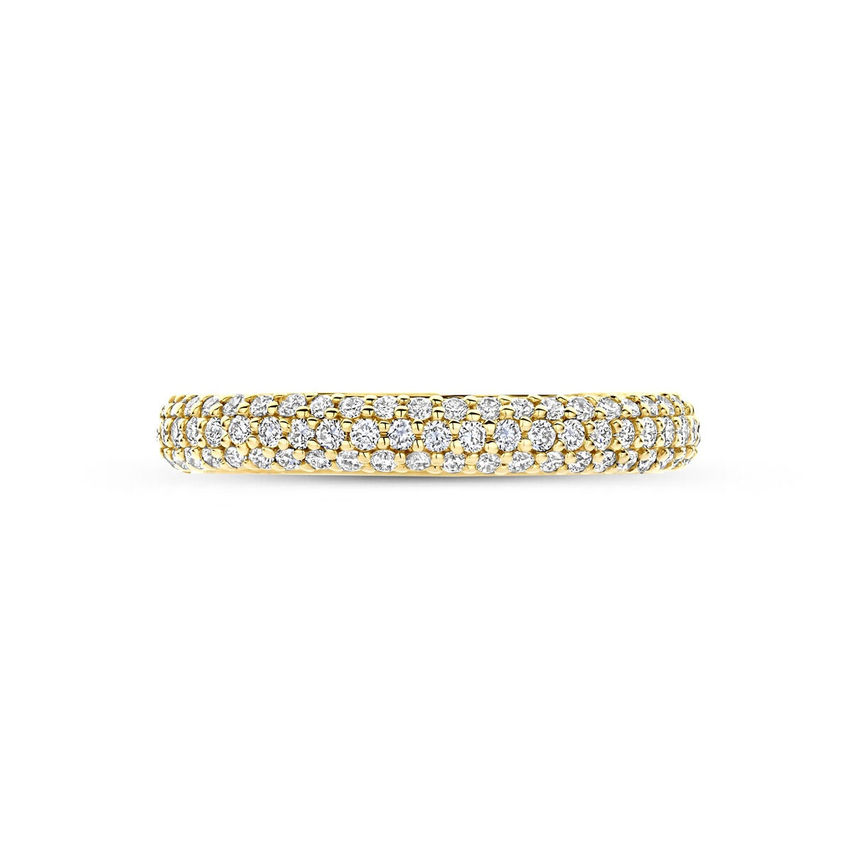 14k Żółte Złoto Pierścionek z Diamentem Hodowanym w Laboratorium 0.48 ct