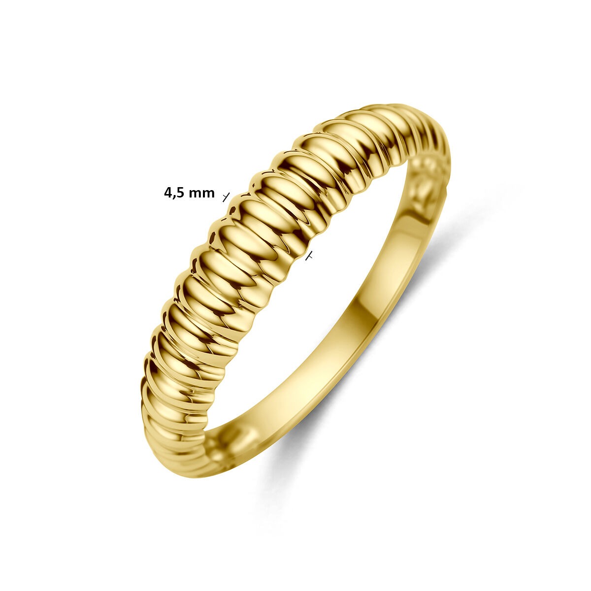 9k Geelgouden ring 4,5 mm