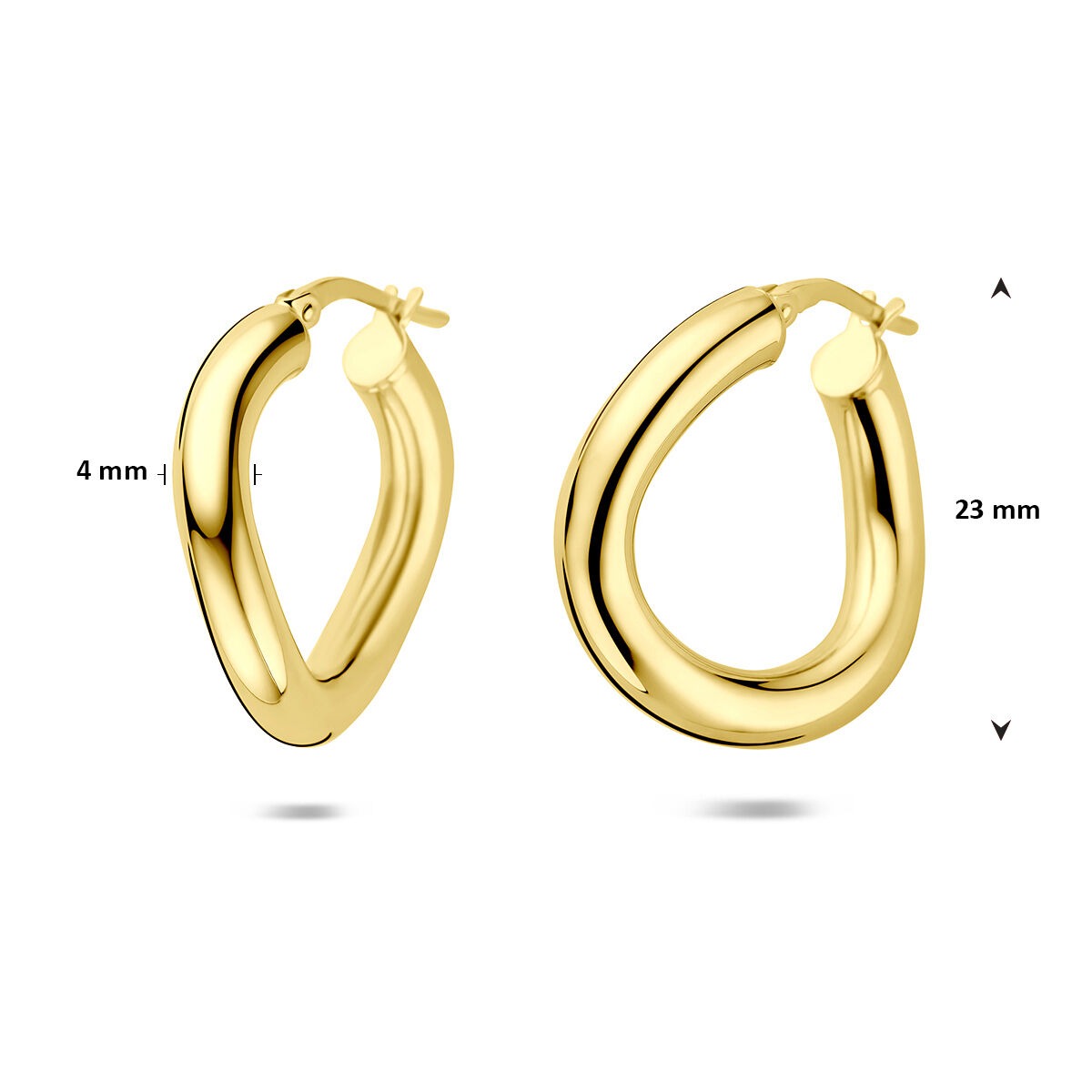 Pozłacane srebrne kolczyki koła damskie – 23 mm