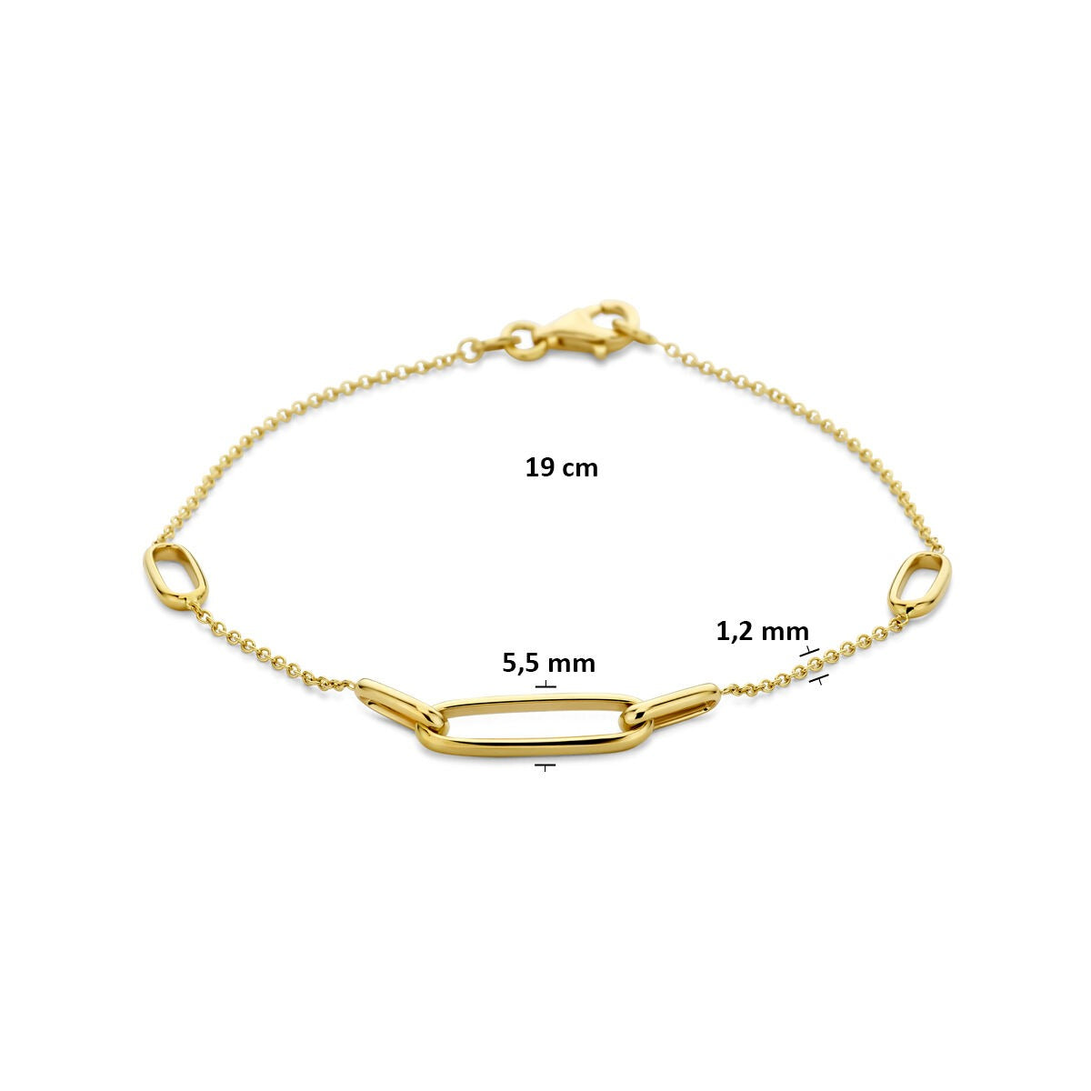 Bransoletka damska ze złota – 14k delikatny wzór ogniw 1,2 mm