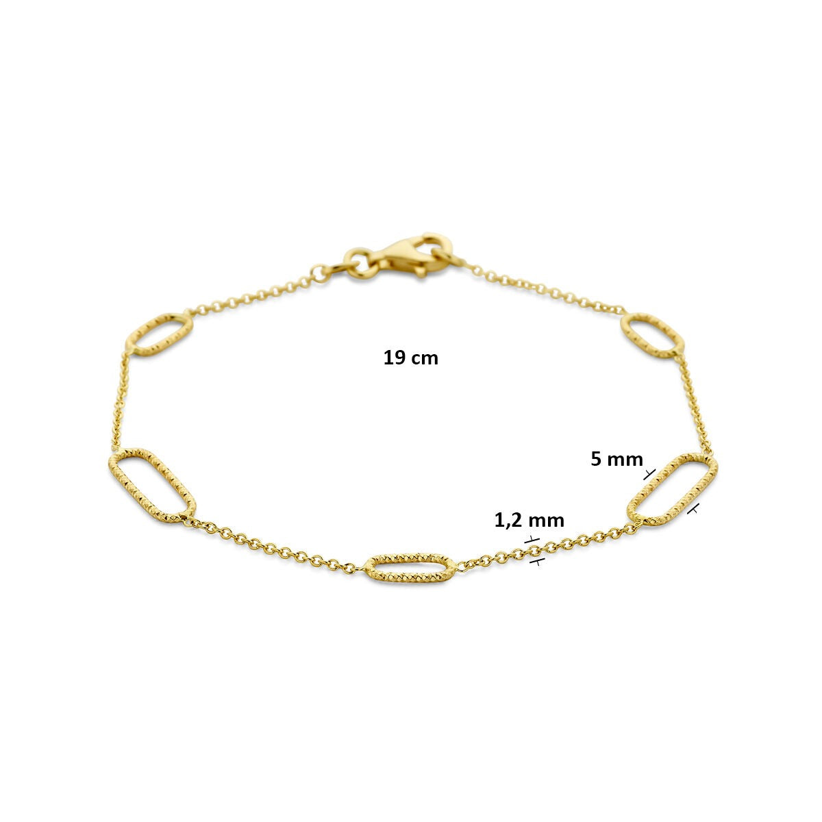 14k żółte złoto bransoletka