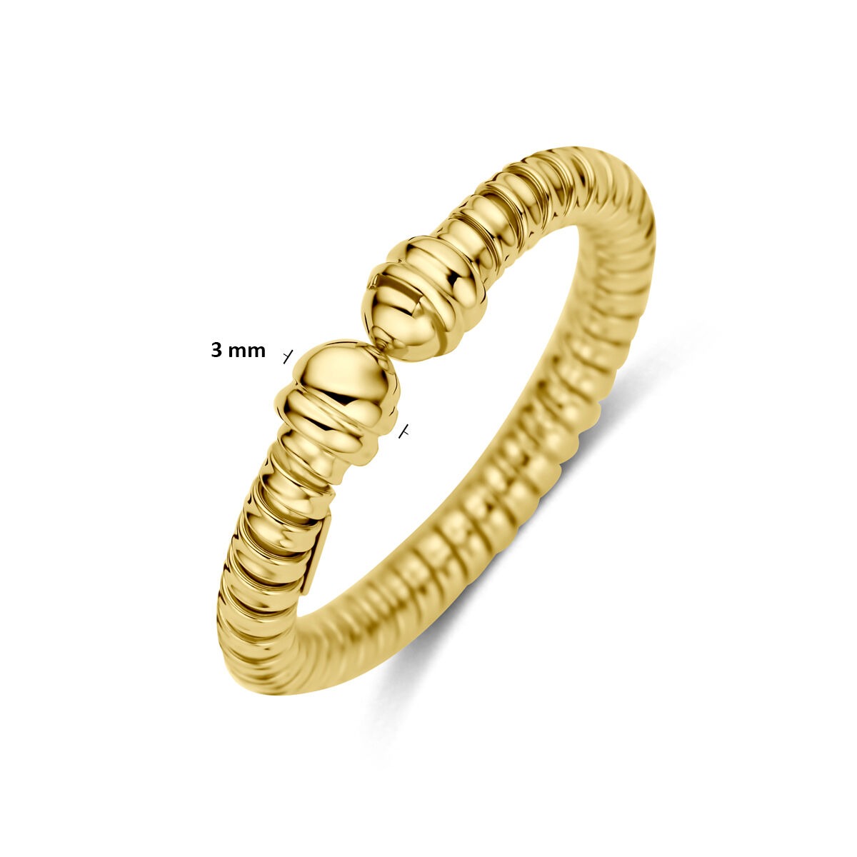 14k Żółte Złoto Pierścionek 3 mm Damski