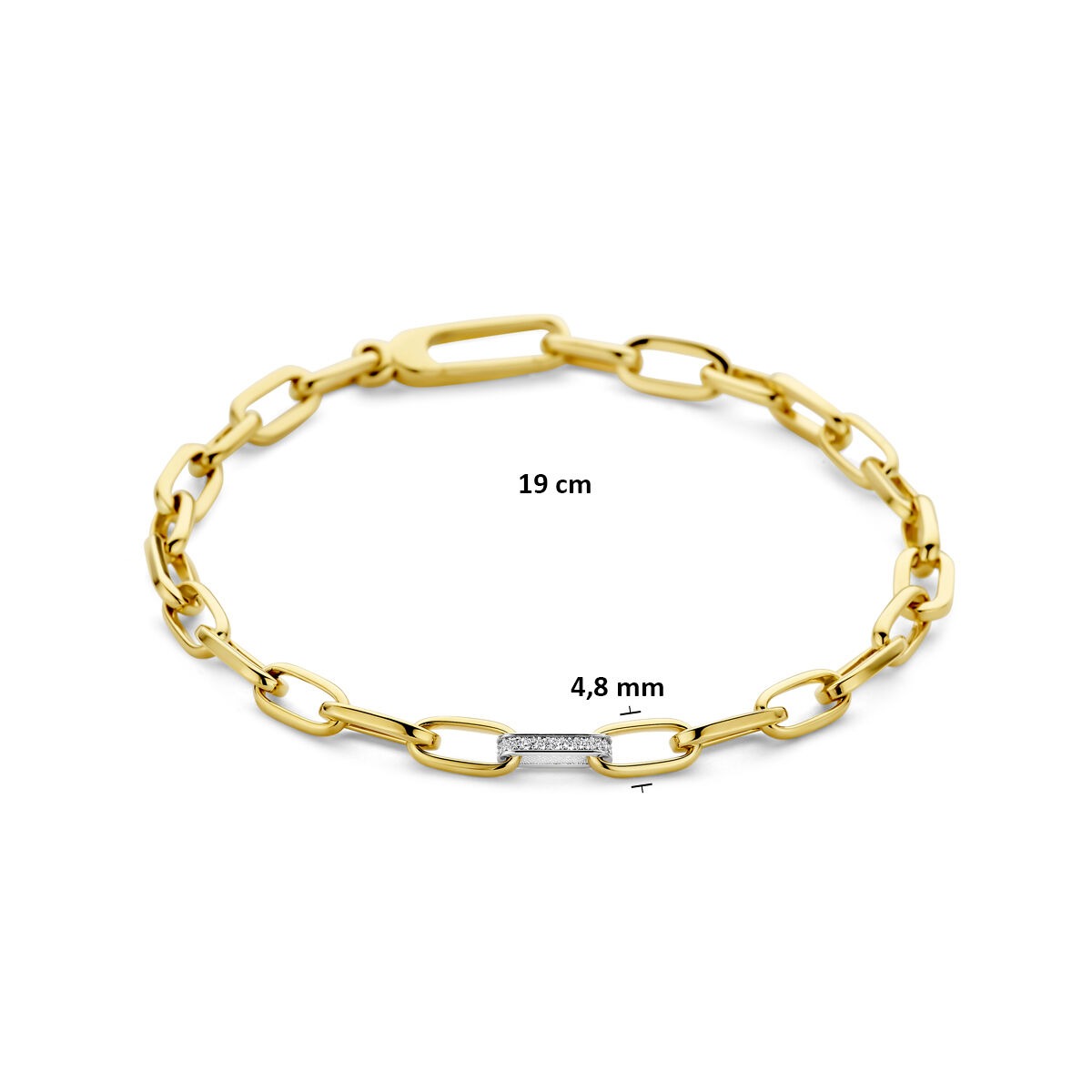 bransoletka bicolor 14k z diamentem