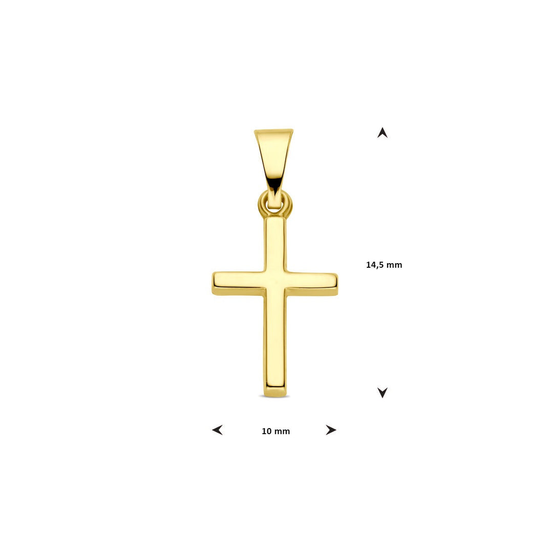9k Geelgouden hanger in kruisvorm