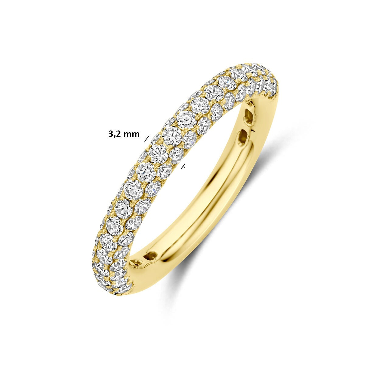 pierścionek z żółtego złota 14k z diamentem 1.24ct