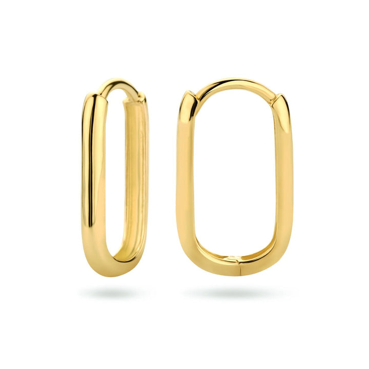 9k Geelgouden klapoorringen 16 mm