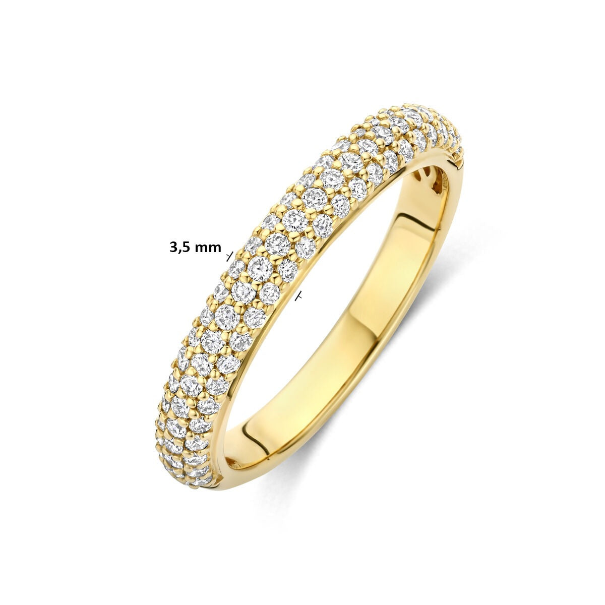 14k Żółte Złoto Pierścionek z Diamentem Hodowanym w Laboratorium 0.48 ct
