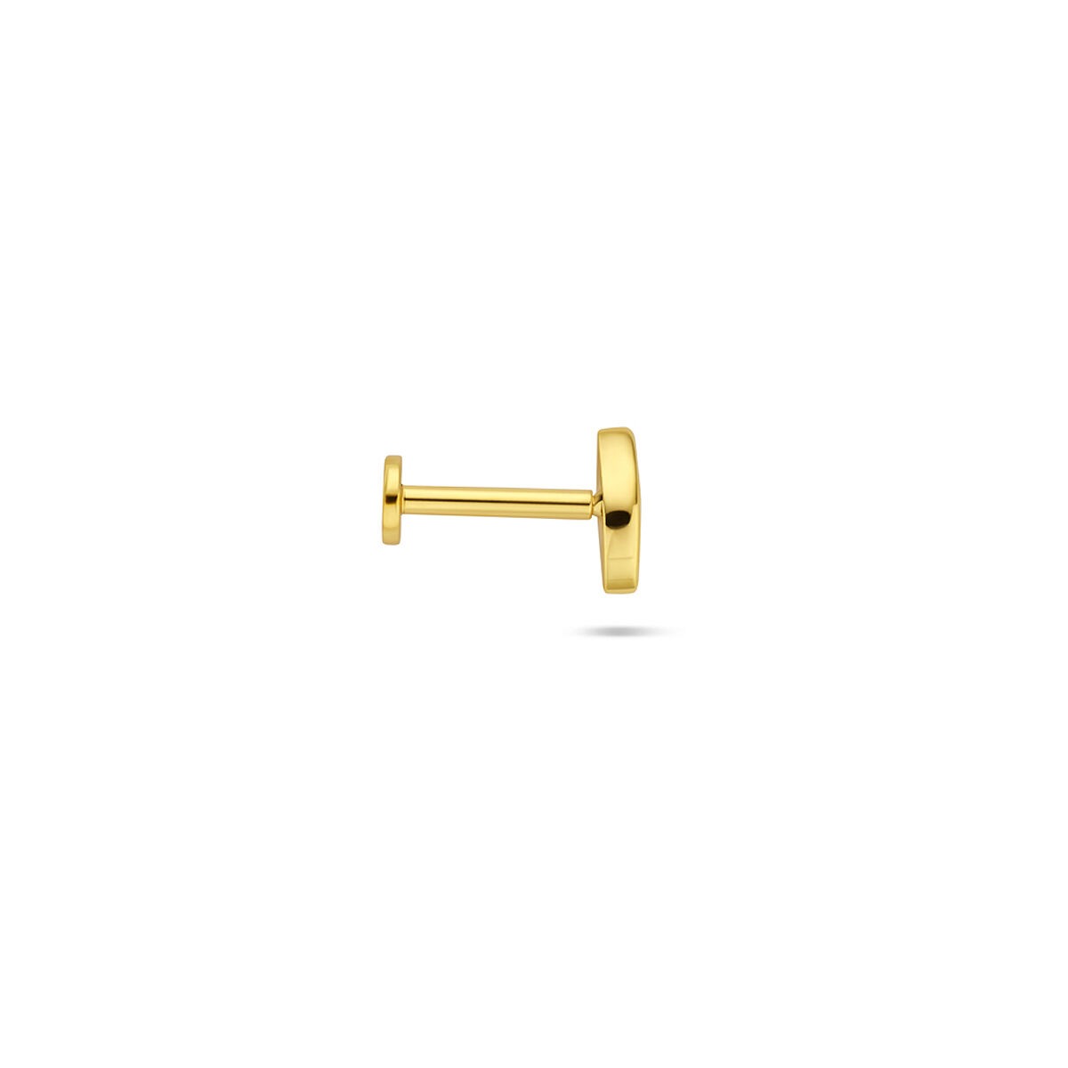 Pozłacany srebrny piercing flat back oko prorocze z cyrkonią – 925 srebro